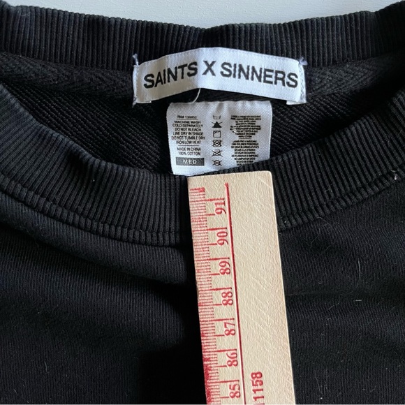 SAINTS X SINNERS Rose Patch Sweatshirt - Size Medium - Picture 4 of 6